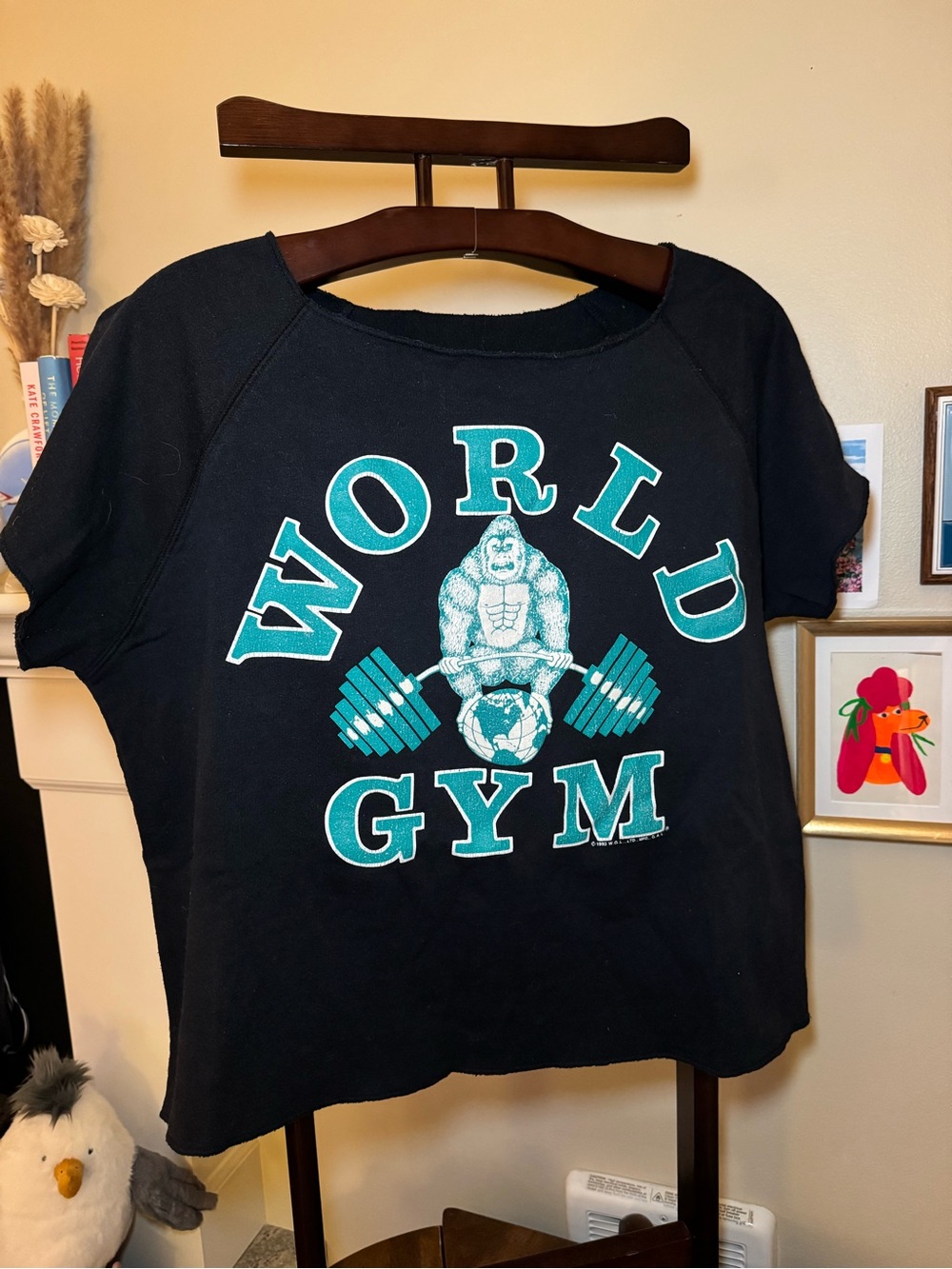 90’s World Gym Cropped Sweatshirt
